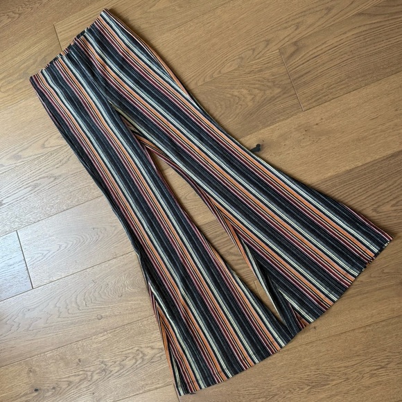 Free People Kitty Flare Striped Wide Leg Pants - Size XS - Like New - Picture 3 of 12